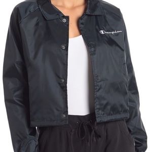 NWT black champion heritage coaches logo jacket